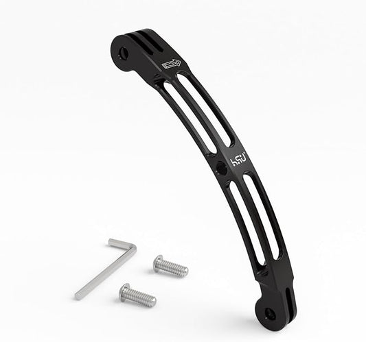 HSU Aluminum Alloy Curved Extension Arm (5.3”) Metal Pole Mount Helmet Stick Extension Arm Mount for GoPro Hero 13/12/11/10/9/8/7/6 Black, DJI Osmo Action 6/5 Pro/4/3 and More Action Cameras (Black)