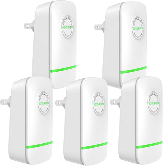 Elon-musk's Electricity Saving Box Stop Watt Stopwatt Energy Saving Device Save Energy Saving Device Energy Saving Power Strip for Home Office US Plug 90v-250v 30kw Rated Green (5PCS White)