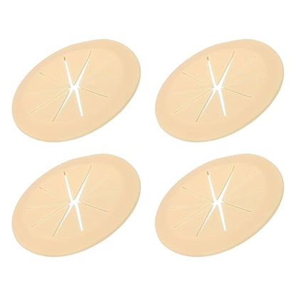PATIKIL Desk Grommet 2-3/8", 4 Pcs Round Cable Grommet Cord Hole Cover with Adhesive Tape Flexible Table Wire Organizer for Office Home Table Countertop, Yellow