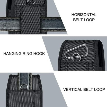 Cell Phone Holster for iPhone 17 16 15 14 13 Pro Max, 17 Air, 16 15Plus, Galaxy Z Fold 7 6 S25 S24 Ultra Plus A16 A36 5G Case with Belt Clip Belt Holder Pouch (Fits Phone with Otterbox Case on) Black