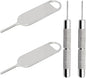 4 Pcs SIM Card Removal Openning Tool Tray Eject Pins Needle Opener Ejector Compatible with All iPhone Apple iPad HTC Samsung Galaxy Cell Phone Smartphone Watchchain Link Remover (Style B)