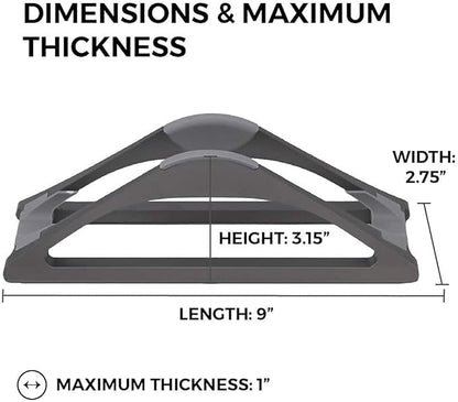 HumanCentric Vertical Laptop Stand for Desks in Space Grey, Upright Adjustable Holder to Dock Apple MacBook, MacBook Pro, and Other Laptops to Organize Work & Home Office, Automatic Grip