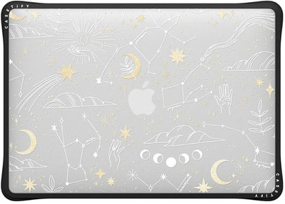 CASETiFY Impact MacBook Air 13" (M1/Intel) Case [Cushioned Impact Corners/Scratch-Resistant/Anti-Slip Grip] - Stargazing - Clear Black