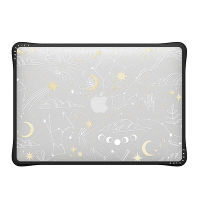 CASETiFY Impact MacBook Air 13.6" (M2-M5) Case [Cushioned Impact Corners/Scratch-Resistant/Anti-Slip Grip] - Clear Black