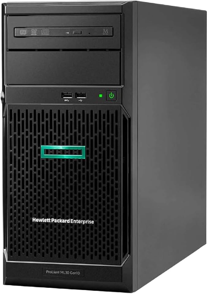 Hewlett Packard Enterprise HPE ProLiant ML30 Gen10 Plus Tower Server, Xeon E-2314 4-Core 2.8GHz, 64GB DDR4 Memory, 16TB HDD Storage, RAID, iLO, Server 2022 Essentials