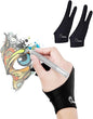 Parblo PR-01 Drawing Glove 2Pack,Digital Drawing Artist Glove Two Finger ArtGlove for Right Hand and Left Hand