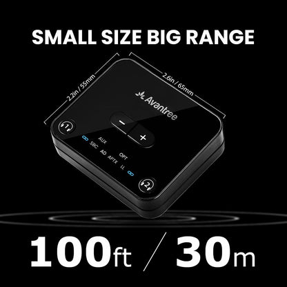 Avantree Audikast 3 – Bluetooth 5.3 Transmitter for TV Audio via Optical & AUX Outputs Only, aptX Adaptive, Dual Headphone Connection, 100ft Range – Not for HDMI–Only TVs