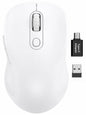 Trueque Wireless Mouse for Laptop, Ergonomic 6-Button Mouse, Pure White