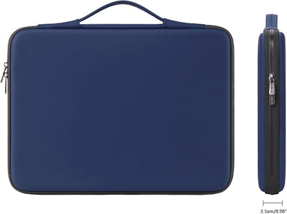 DOMISO 14 inch Laptop Sleeve with Handle Shockproof Computer Bag Waterproof EVA Protective Carrying Case for 14" ThinkPad E480/Yoga 920/13.5" Microsoft Surface Book/HP Pavilion 14 Stream 14,Dark Blue