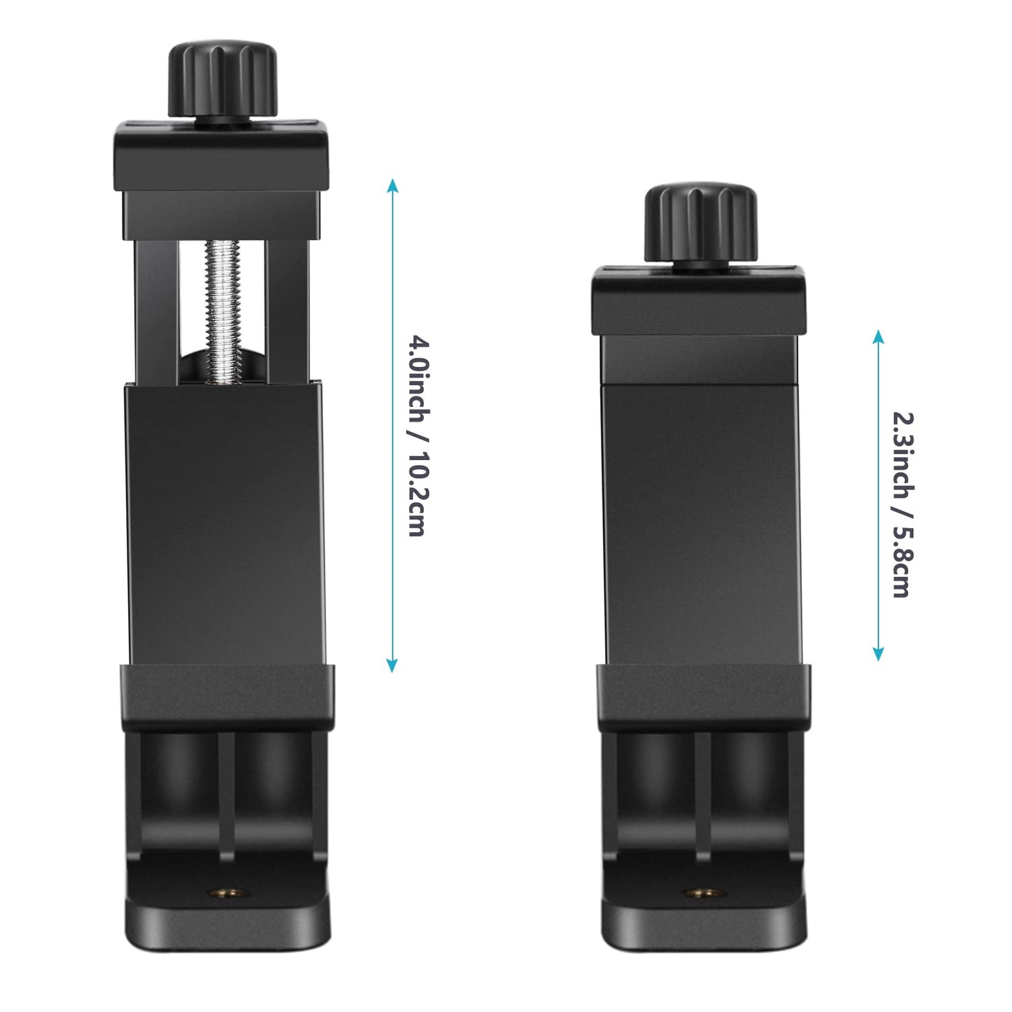 NEEWER Smartphone Holder Phone Tripod Mount Compatible with iPhone 16 15 Pro Max Plus 14 13 12 Mini Samsung Galaxy S24 S23 Ultra, Cell Phone Clip Vertical Bracket Adapter for Tripod with 1/4" Screw