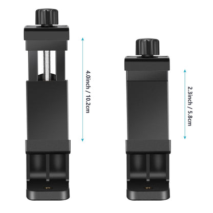 NEEWER Smartphone Holder Phone Tripod Mount Compatible with iPhone 16 15 Pro Max Plus 14 13 12 Mini Samsung Galaxy S24 S23 Ultra, Cell Phone Clip Vertical Bracket Adapter for Tripod with 1/4" Screw