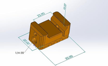 NATO Clamp Adapter,NATO Rail Lock Clamp Mount Quick Release with 1/4" 3/8" ARRI Thread for Camera Cage Handle Monitor LED Light Microphone Cold Shoe Magic Arm (Purple)