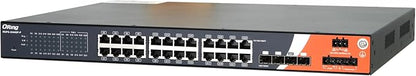 RGPS-3244GP-P | 28-Port Rackmount Managed Gigabit PoE Switch | 24 GE PoE + 4 SFP Slots, ORing Industrial Networking