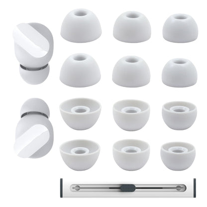 Replacement Silicone Ear Tips for Beats Fit Pro/Studio Buds/Studio Buds+ Headphone, 6 Pairs Earbuds Eartips L/M/S, Eargels Set Fit in Case, Earplug Ear Cap (Black with Pen)