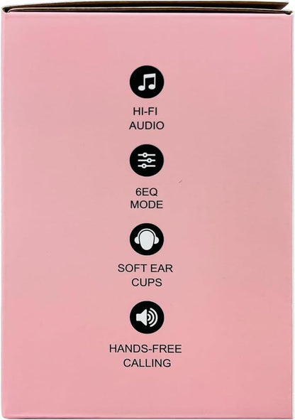 Wireless Bluetooth Headphones Over Ear 65H Playtime HiFi Stereo Headset with Microphone and 6EQ Modes Foldable Bluetooth V5.3 Headphones for Travel Smartphone Computer Laptop