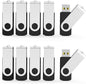 Aiibe 64GB Flash Drive 10 Pack 64GB USB Flash Drives Bulk USB Drive Thumb Drive 64 GB USB 2.0 Memory Sticks Pen Drives Jump Drive (Black)