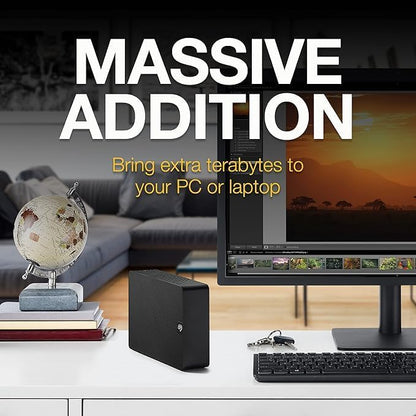Seagate Expansion 28TB External Hard Drive HDD - USB 3.0, with Rescue Data Recovery Services (STKP28000400)