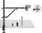 SMALLRIG Triangle Camera Desk Mount, Max. Load 3kg/ 6.6lbs, Overhead Mount with Auxiliary Support Rod, with Phone Holder and Small Ball Head for Camera/Phone/Light/Webcam
