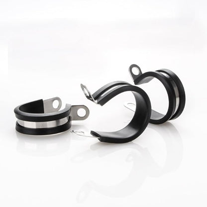 LOKMAN 20 Pack 5/16 Inch Stainless Steel Cable Clamp, Rubber Cushioned Insulated Metal Clamp, Tube Holder for Tube, Pipe or Wire Cord Installation
