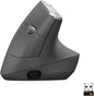 Logitech MX Vertical Wireless Mouse – Ergonomic Design Reduces Muscle Strain, Move Content Between 3 Windows and Apple Computers, Rechargeable, Graphite