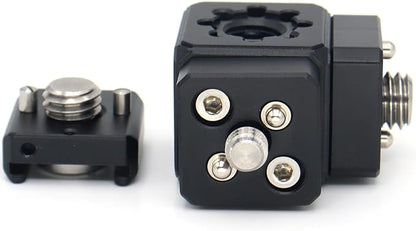Camera Hot Shoe Extension Bracket Cold Shoe Mounts for Camera Cage Tripod Magic Arm Microphone LED Video Light, Shoe Mount Holder with 1/4'' 3/8'' Arri Thread and Arri-locating Hole