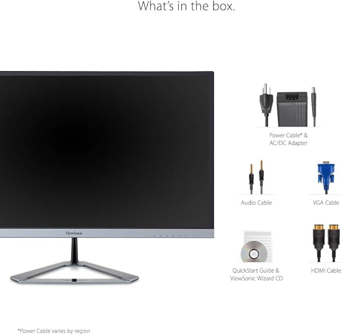 ViewSonic VX2776-SMHD 27 Inch 1080p IPS Monitor with FreeSync, Ultra-Thin Bezels, HDMI and DisplayPort