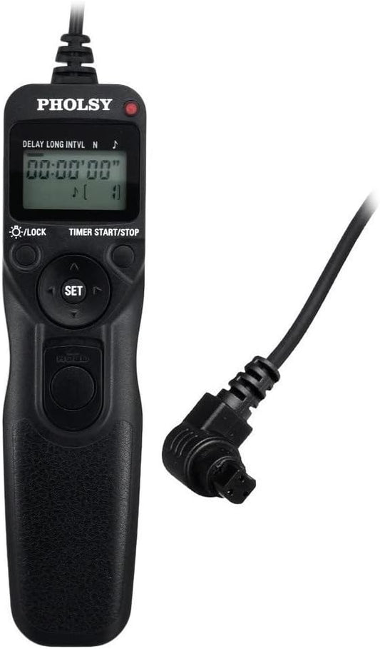PHOLSY C8 Timer Remote Control Cable Intervalometer Compatible with Canon