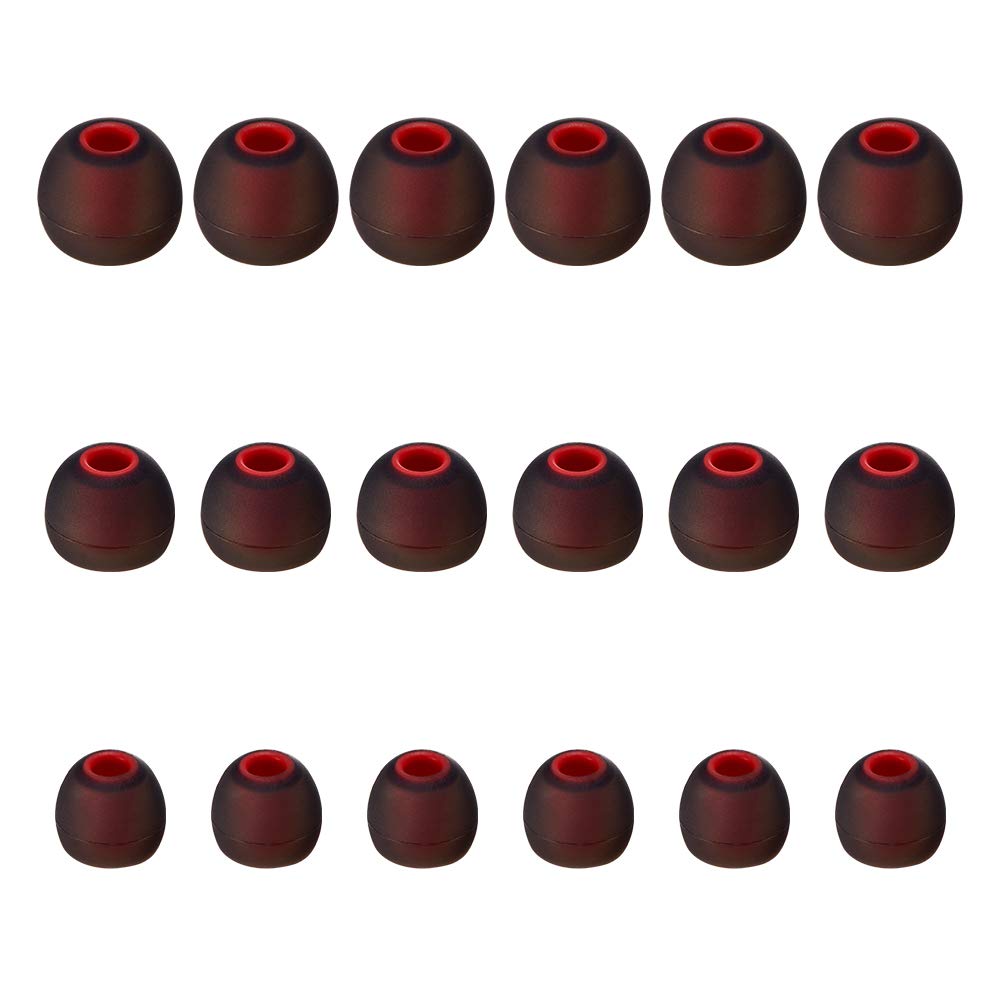 Earbud Tips Soft Silicone Earbuds Replacement Tips Fit for in-Ear Headphones(Inner Hole from 3.8mm - 4.2mm Earphones) 9 Pairs S/M/L