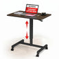 FitDesk Portable Laptop Desk, Adjustable Standing Workstation - White 27"