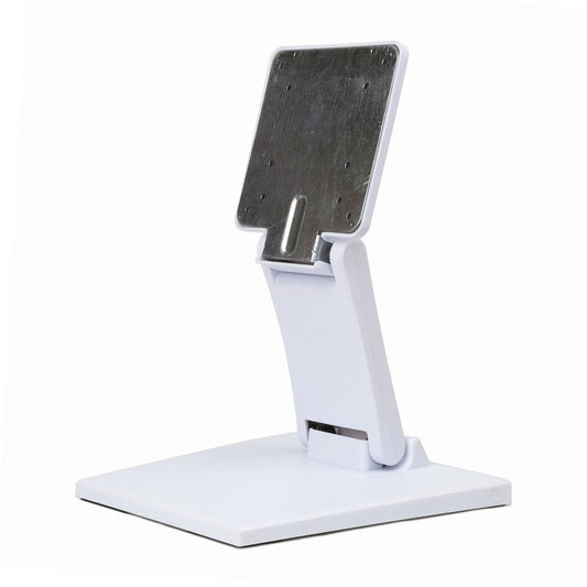 WEARSON Single Adjustable LCD Monitor Stand Mount Folding VESA Monitor Desk Stand with VESA Hole 75x75mm 100x100mm (White)