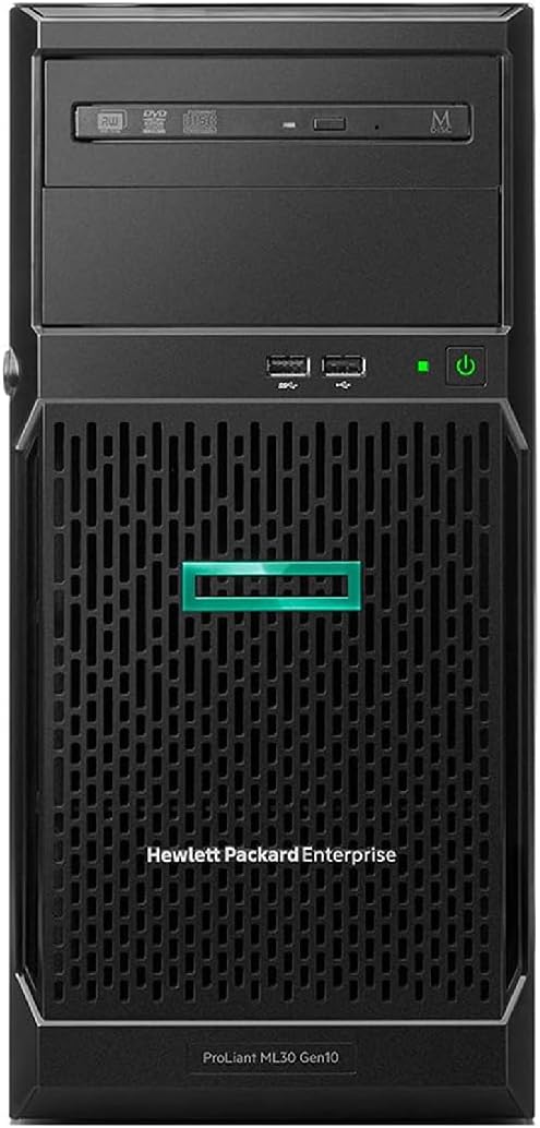 Hewlett Packard Enterprise HPE ProLiant ML30 Gen10 Plus Tower Server, Xeon E-2314 4-Core 2.8GHz, 64GB DDR4 Memory, 16TB HDD Storage, RAID, iLO