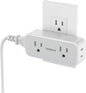 Outlet Extender Surge Protector, TESSAN Multi Wall Plug with 4 AC Electrical Outlets, 3 Sided Multiple Plug Expander, 1875W Max, Power Splitter 3 Prong Adapter for Home Bathroom Office Dorm Room