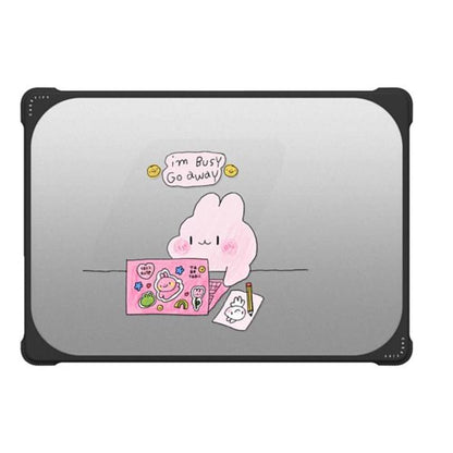 CASETiFY Bounce MacBook Pro 16-inch (M1-M5) Case [Enhanced Protective Corner Design/Ventilation Cutouts/Anti-Slip Grip] - I'm Busy MacBook Case by Tabetaaii - Clear Black