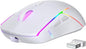FFJ Wireless Gaming Mouse, 24000 DPI, Tri-Mode 2.4G/USB-C/Bluetooth 5.3 Gaming Mouse Wireless, RGB Programmable Mouse Gamer, 75Hrs Battery Life, Rechargeable Gaming Mice for PC, Mac, PS5, Xbox - White