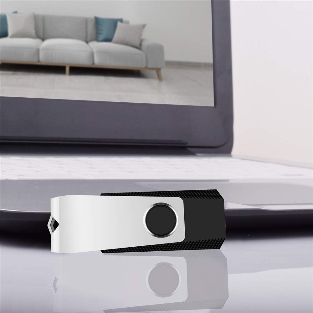 KEXIN Bulk USB 50 Pack 1GB USB Flash Drives Flash Drive Thumb Drive Bulk Flash Drives Swivel USB 2.0 (1G, 50PCS, Black)