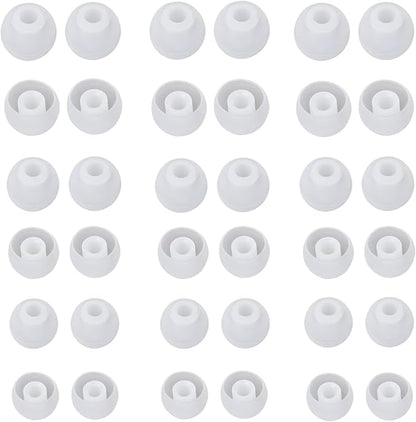 Earbud Replacement Tips Silicone Earbud Tips Earbuds Cushions for Fit Most in-Ear Earbuds(Inner Hole 3.8mm -5.5mm) Headphone Rubber Tips Eartips 18 Pairs S M L