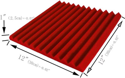 96 PACK Medium Sale Acoustic Foam Soundproof foam (Black/burgundy)