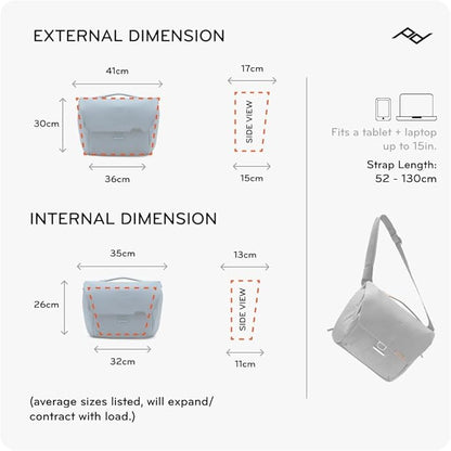 Peak Design Everyday Messenger V3 13L, Kelp, Weatherproof Camera and Work Bag with Laptop Sleeve, Expandable, MagLatch Closure, FlexFold Dividers, Fits 13" Laptop, Messenger Bag for Men and Women