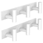 VAEHOLD Hat and Coat Wall Mount Rack - Hooks for Robes, Bags, Keys, and Towels - Bathroom Towel Hanger Organizer (White, “T“ Shape 3 Hooks 2 Pack)