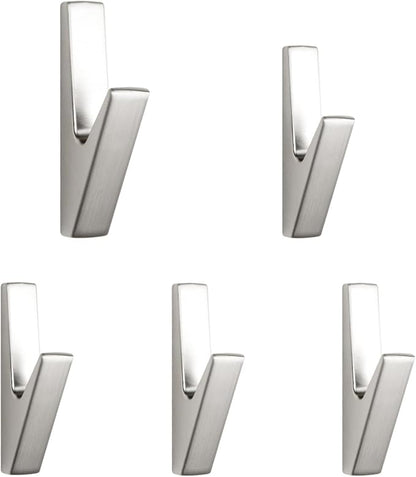 5 Pack Coat Hook,Wall Hooks,Coat Hooks Wall Mount, Metal Wall Hooks Holder for Hanging Clothes, Hats, Bags, Towels, Keys