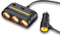3 - in - 1 Cigarette Lighter Adapter with PD/QC Fast Charging, Independent Switches Car Charger, RGB LED Indicator Lights - Universal Cigarette Lighter USB Charger for Cars, SUVs