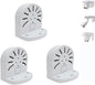 Indoor Outdoor Camera Bracket ABS Plastic Wall Mount L-Shaped Bracket for Security Dome IP Camera Mounting, Junction Box Cable Management (2.5in-SL-3PACK)