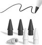 Replacement Pencil Tips for Apple Pencil Pro, Pen Tips for Apple Pencil 2nd Gen/1st Gen/USB-C, Wear-Resisting Pencil Nibs with Storage Box, Pen Nibs Set Compatible with Apple Pen (6 Pack, Black/White)
