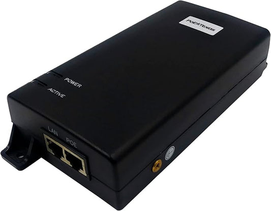 PoE Texas Single-Port 802.3bt PoE++ Injector, 55V 60W, 6kV Surge