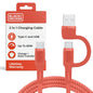 BLACK+DECKER USB C Multi Charging Cable, Fast Multi Charger Cable w/Adapter Braided 2in1 Multiple USB Cable, Universal Charging Cord w/Type C/USB Adapter for iPhone 17 16 15/Samsung/LG/Tablets/More
