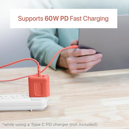 BLACK+DECKER USB C Multi Charging Cable, Fast Multi Charger Cable w/Adapter Braided 2in1 Multiple USB Cable, Universal Charging Cord w/Type C/USB Adapter for iPhone 17 16 15/Samsung/LG/Tablets/More
