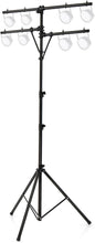 S AFSTAR Pro Audio Tripod, Multi Arm Tripod w/ 6.1-11.5 FT Adjustable Height, Portable T Bar Lighting Stand w/ 100 LBS Capacity, DJ Lighting Stand Suitable for Stage Bar Banquet Party
