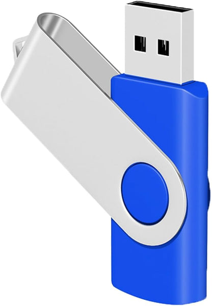 1GB USB Flash Drives 100 Pack, EASTBULL USB 2.0 Flash Drive Bulk Thumb Drive Pack Memory Stick Swivel Pen Drives (Blue)