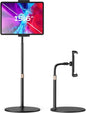 LISEN for iPad Stand for Desk Portable Monitor Adjustable Tablet Stand, Thick Case Friendly iPad Pro Holder Fits(4.7"-15.6") 12.9/10.9/10.2 Air Mini 4 3 2 Fire Tab Nexus Kindle, Black
