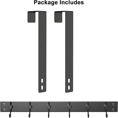 VAEHOLD Over The Door Hooks for Hanging Clothes, Heavy-Duty Door Hooks Organizer for Towel, Coat, Bag, Robe